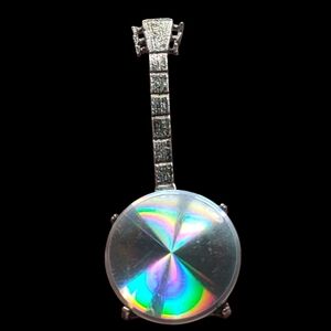 Vintage Jewelarama Holographic Banjo Brooch